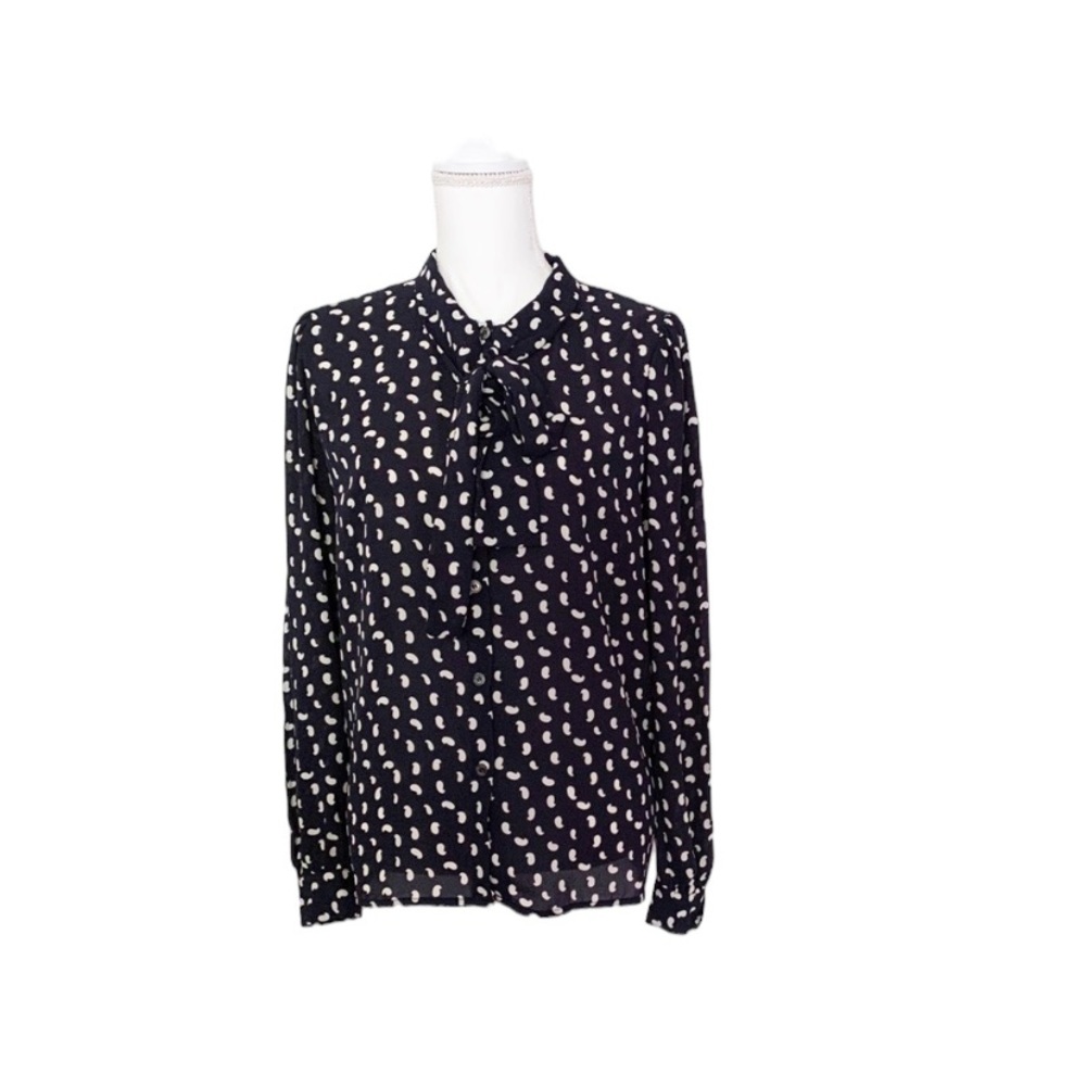 Premise Studio Blue Long Sleeve Blouse Size Large